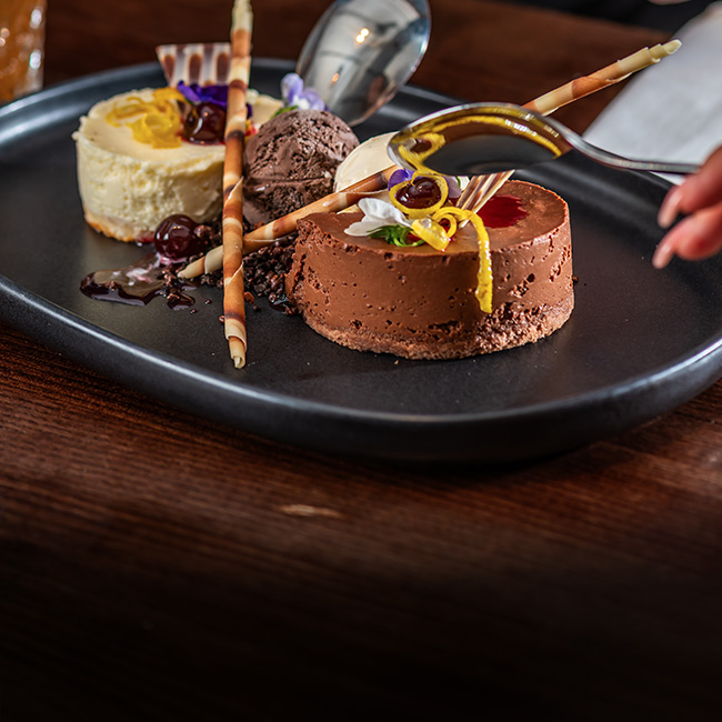 Dessert menu at The Old Bulls Head