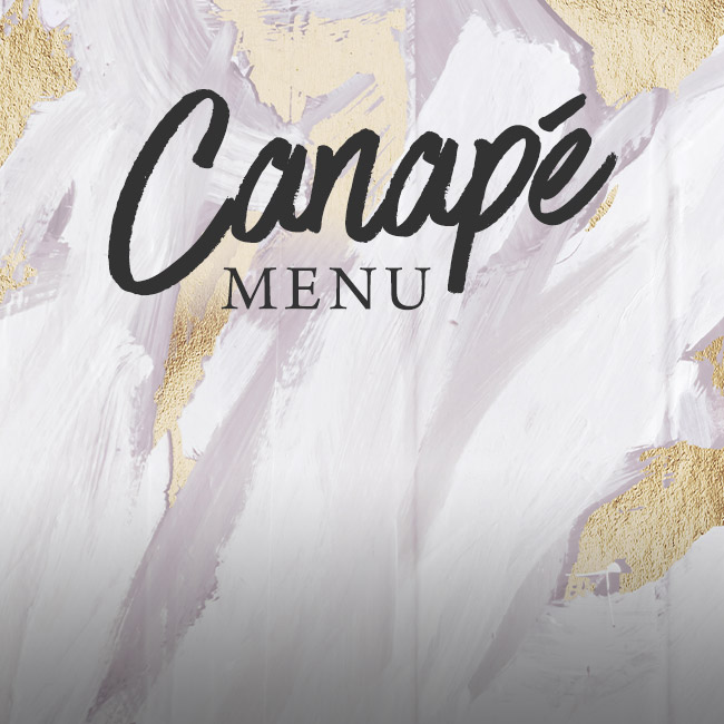 Canapé menu at The Old Bulls Head